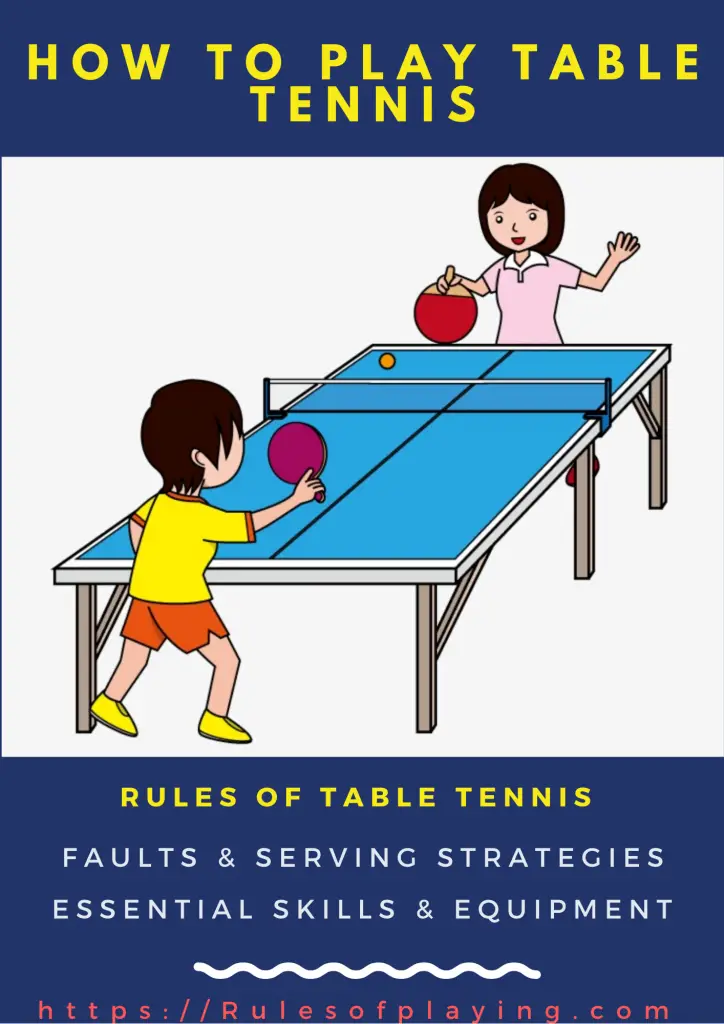 rules in playing table tennis