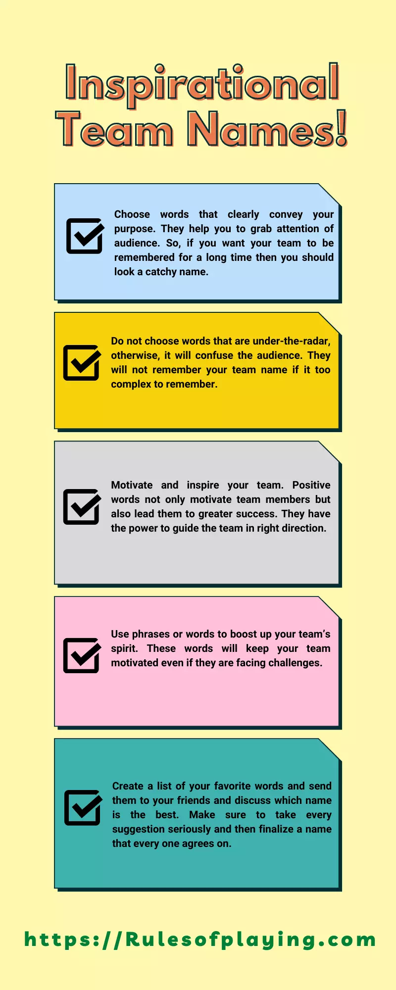 Inspirational Team Names Guide- How to Create