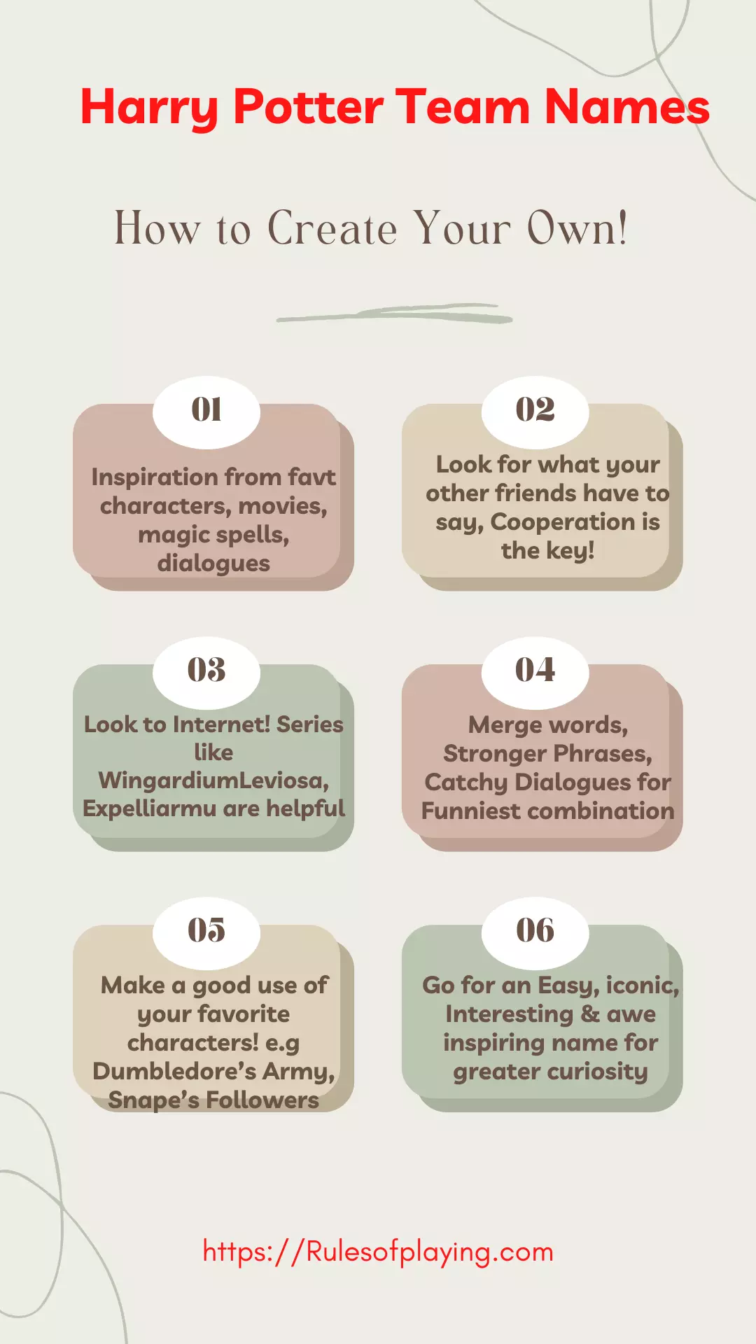 How to Create your own harry potter team Name- Harry Potter Team Names