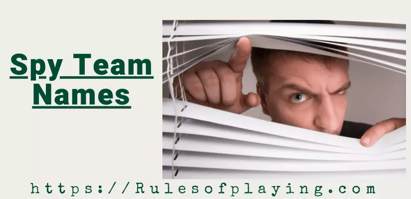 47 Spy Team Names That Bring 110 Success Rules Of Playing