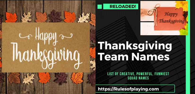 Thanksgiving Team Names