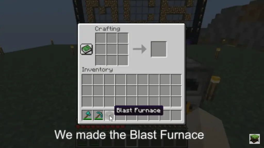 Method 3 Making Blast Furnace in Minecraft