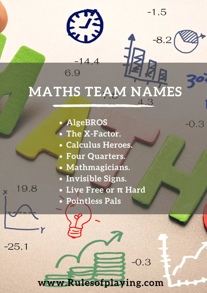 Math Team Names