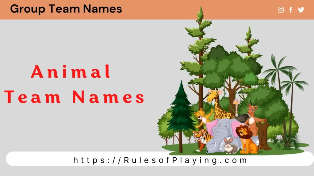 Animals Team Names