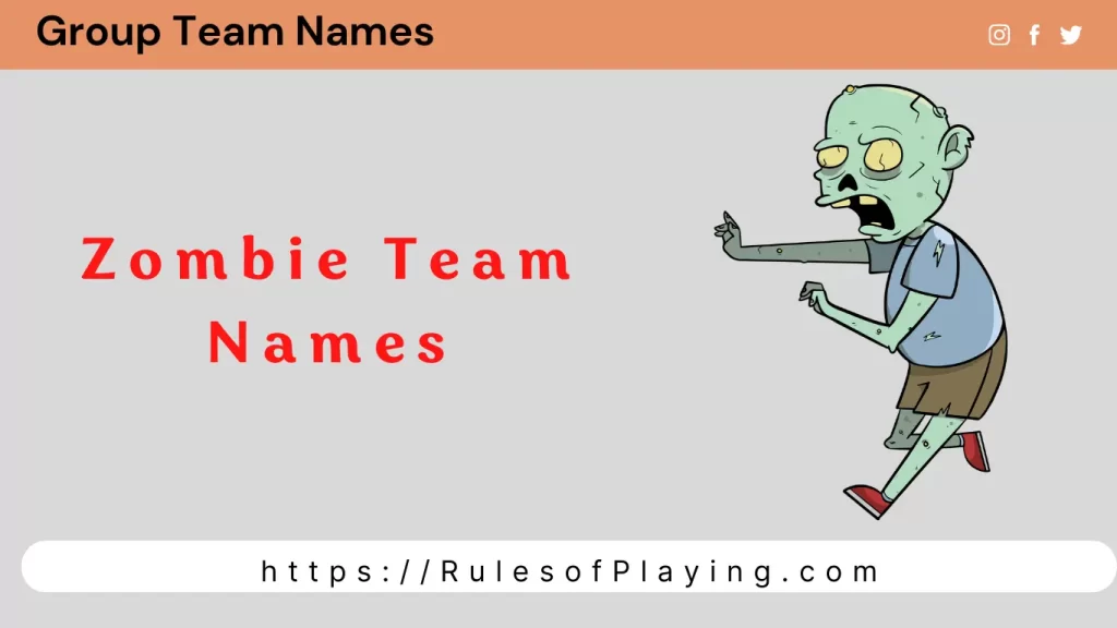 zombie Team Names